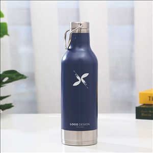 17oz Stainless Steel Water Bottles, Slim Vacuum Insulated Cupholder Flask, Reusable Leak Proof BPA-